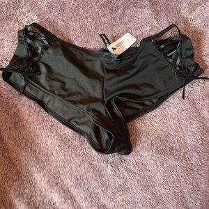 Blackheart Black Lace-Up Panties